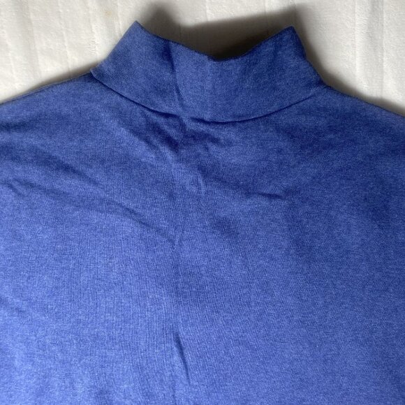 Croft & Barrow Top Womens Plus Size 1X Blue Short Sleeve Mock Turtleneck Cotton‎ - Picture 5 of 8